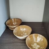 3 coupelles en grès