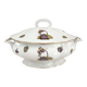 Soupière en porcelaine de Limoges décor panier d'hortensias
