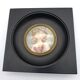 Miniature on ivory. Young woman with a flowery hat