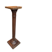 Side table – Wooden column – Furniture – Vintage fluted style
