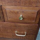 High chest of drawers, Stag brand, 1980s, vintage, United Kingdom