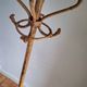Vintage rattan parrot coat rack, antique furniture for entryway