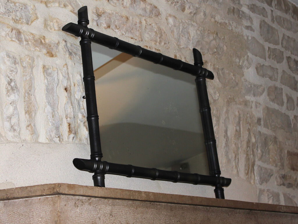 Former mirror wooden way bamboo 86 x 66 cm