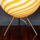 21stc italian hand blown glass table lamp, murano