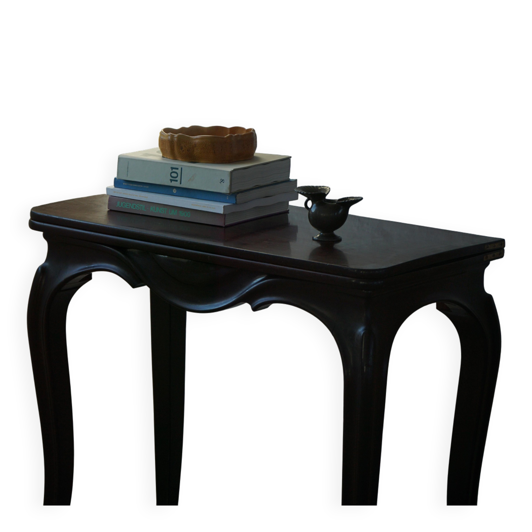 Table pliante anglaise de style Rococo Revival / Table de jeu en bois, 19ème siècle