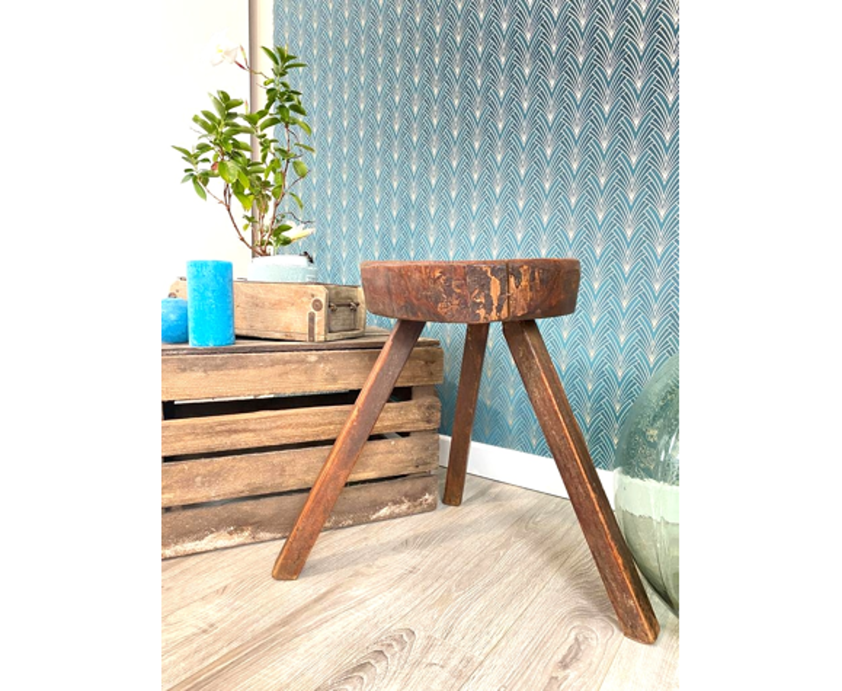 Brutalist tripod stool