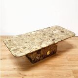 Gray/khaki marble coffee table