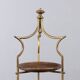 Small vintage shelf in brass and wood, design, Italy, 1950s