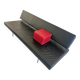 Martin Visser BR 02.7 / Sofa bed / ‘t Spectrum / 1980s / Black leather / red cushion