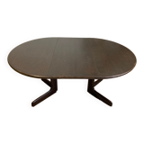 Dark wood extendable dining table, 1970s