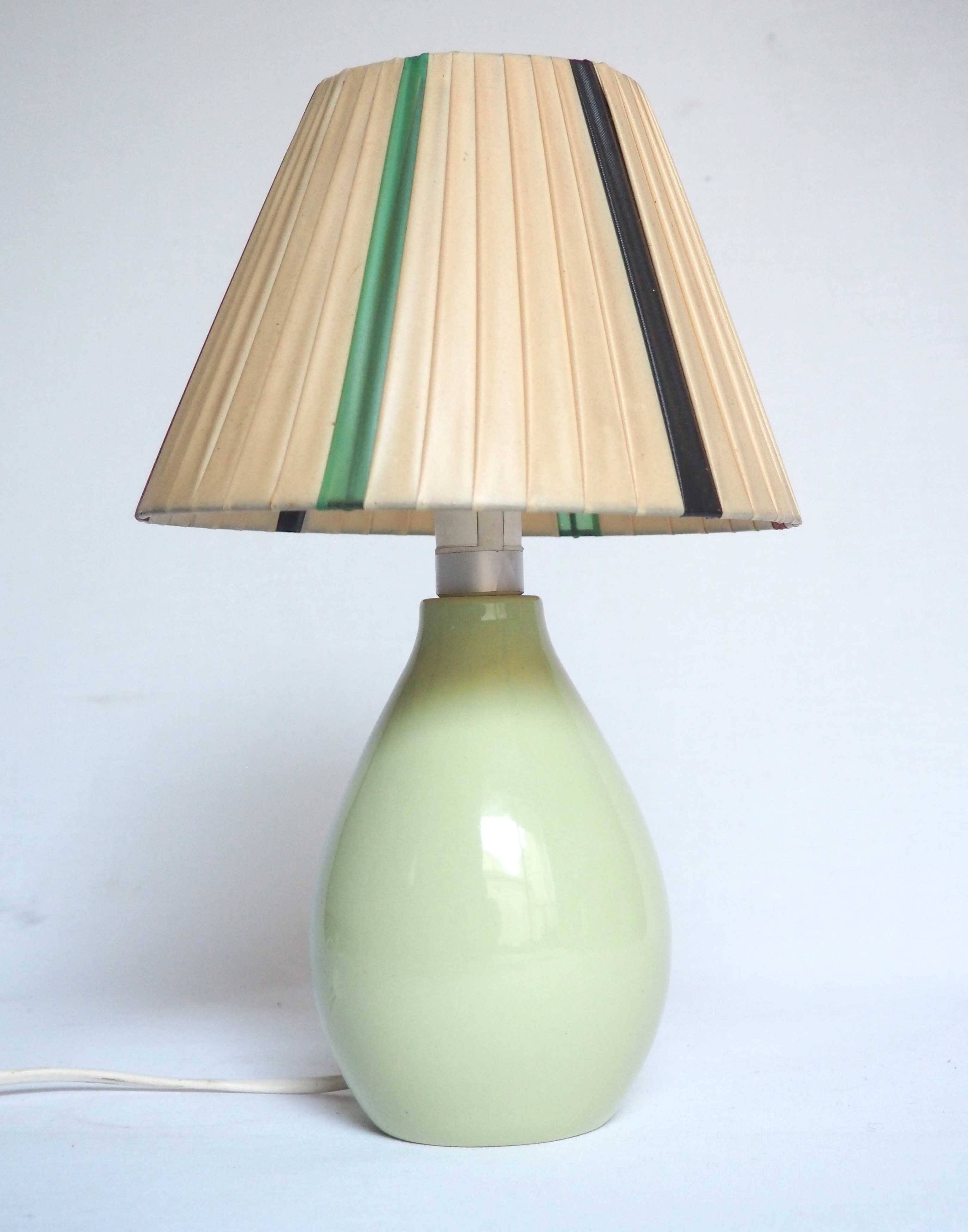 Almond green ceramic lamp