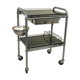 Cart serving stainless steel and glass 70s