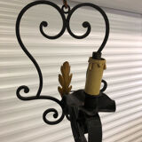 Wrought iron wall lamp