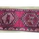 1970s Turkish Hand-Knotted Pink Runner Rug 83x347