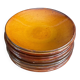 Set of 9 mustard earthenware plates.