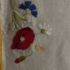 Antique handmade embroidered placemat 52x35cm
