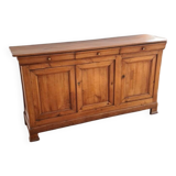 Low sideboard buffet in solid cherry wood, late 19th century