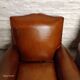 Fauteuils club ancien en crin dossier moustache