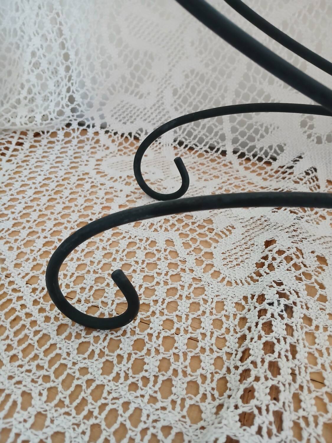 Antique wrought iron plant stand