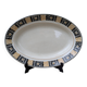 Plat de service Saint Amand modèle Trianon Terre de Fer contour géométrique