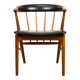 Danish armchair in teak and skai by Helge Sibast for Sibast 1955.