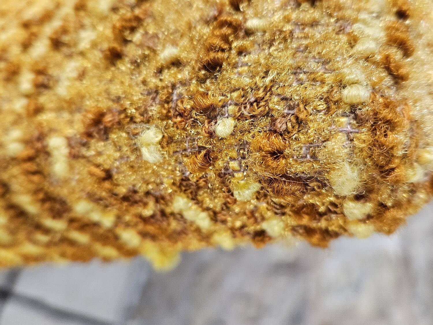 Vintage 1970 curled fireside chair