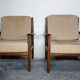 Pair of Scandinavian teak armchairs from the 60s