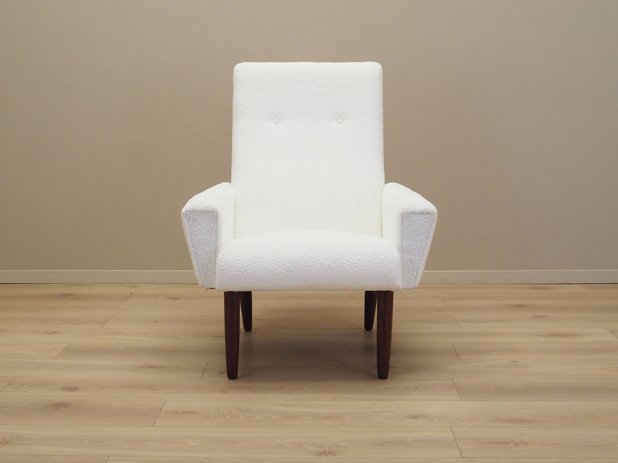 White armchair, Danish design, 1970s, production: Denmark