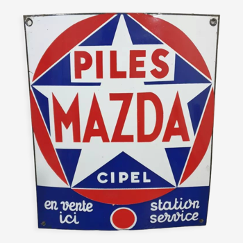 Enamelled plate MAZDA batteries