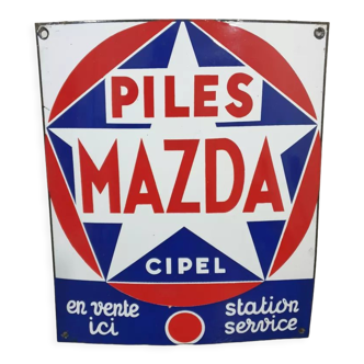 Enamelled plate MAZDA batteries