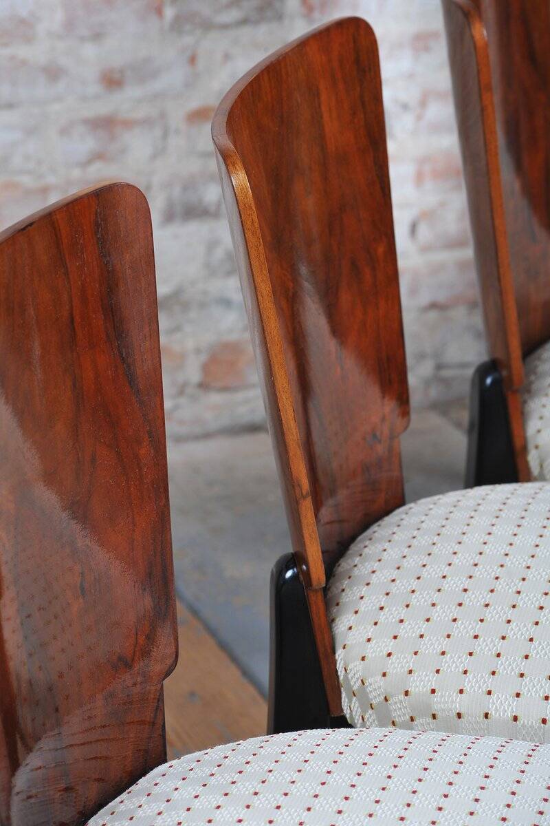 Art Deco Beech Chairs attributed to Halabala for Up Závody, Czech, 1930s, Set of 6