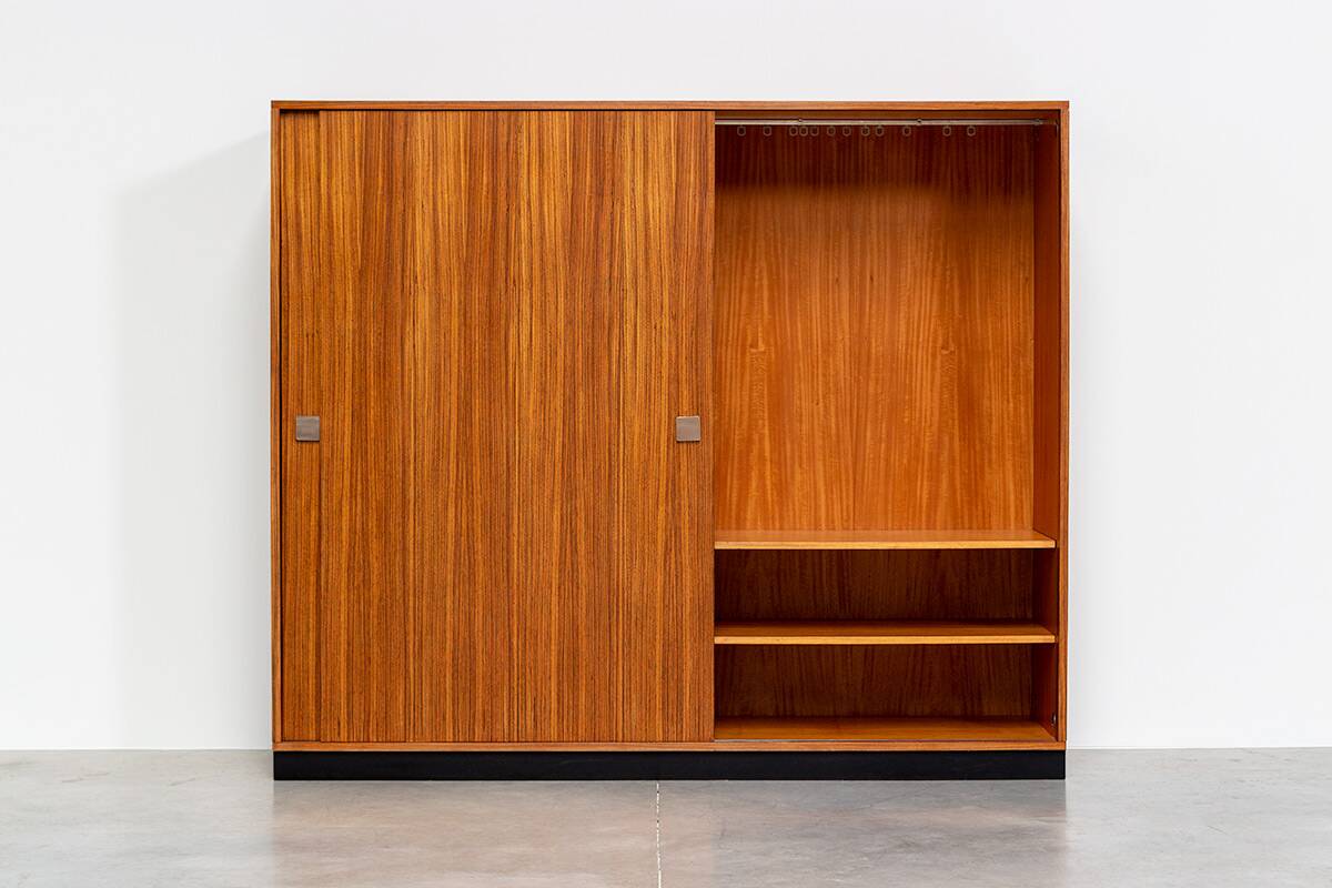 Alfred Hendrickx wardrobe for Belform Zebrano wood 1960