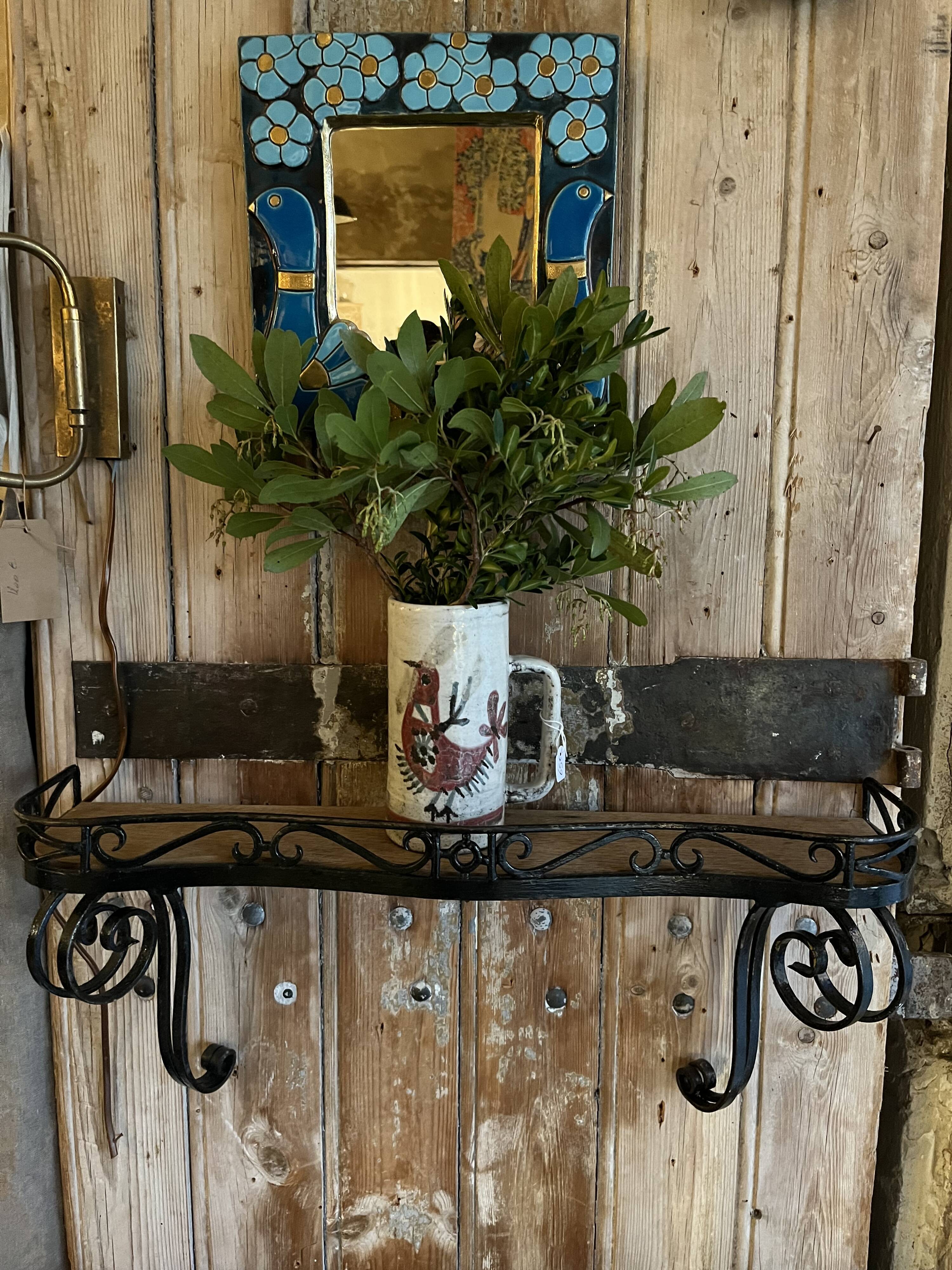 Wrought iron shelf