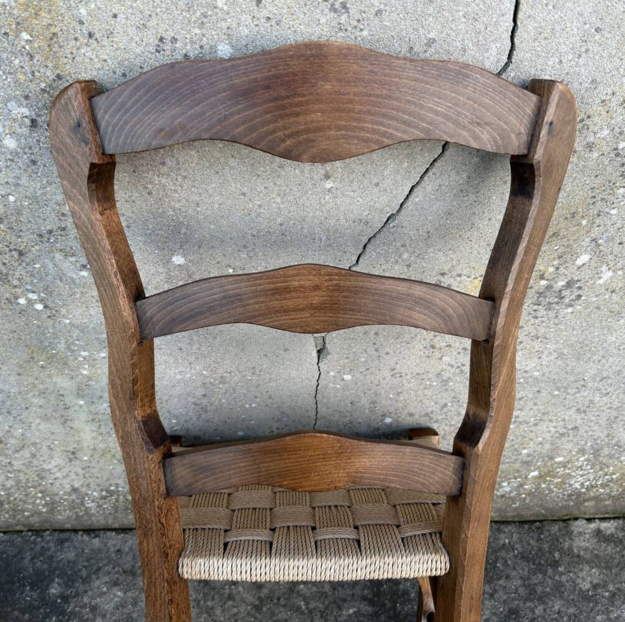 Chaise Louis Philippe, assise tissée, fin XIXème s.