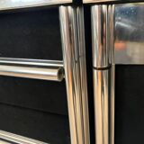1970s sideboard in chrome and black lacquer