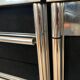 1970s sideboard in chrome and black lacquer