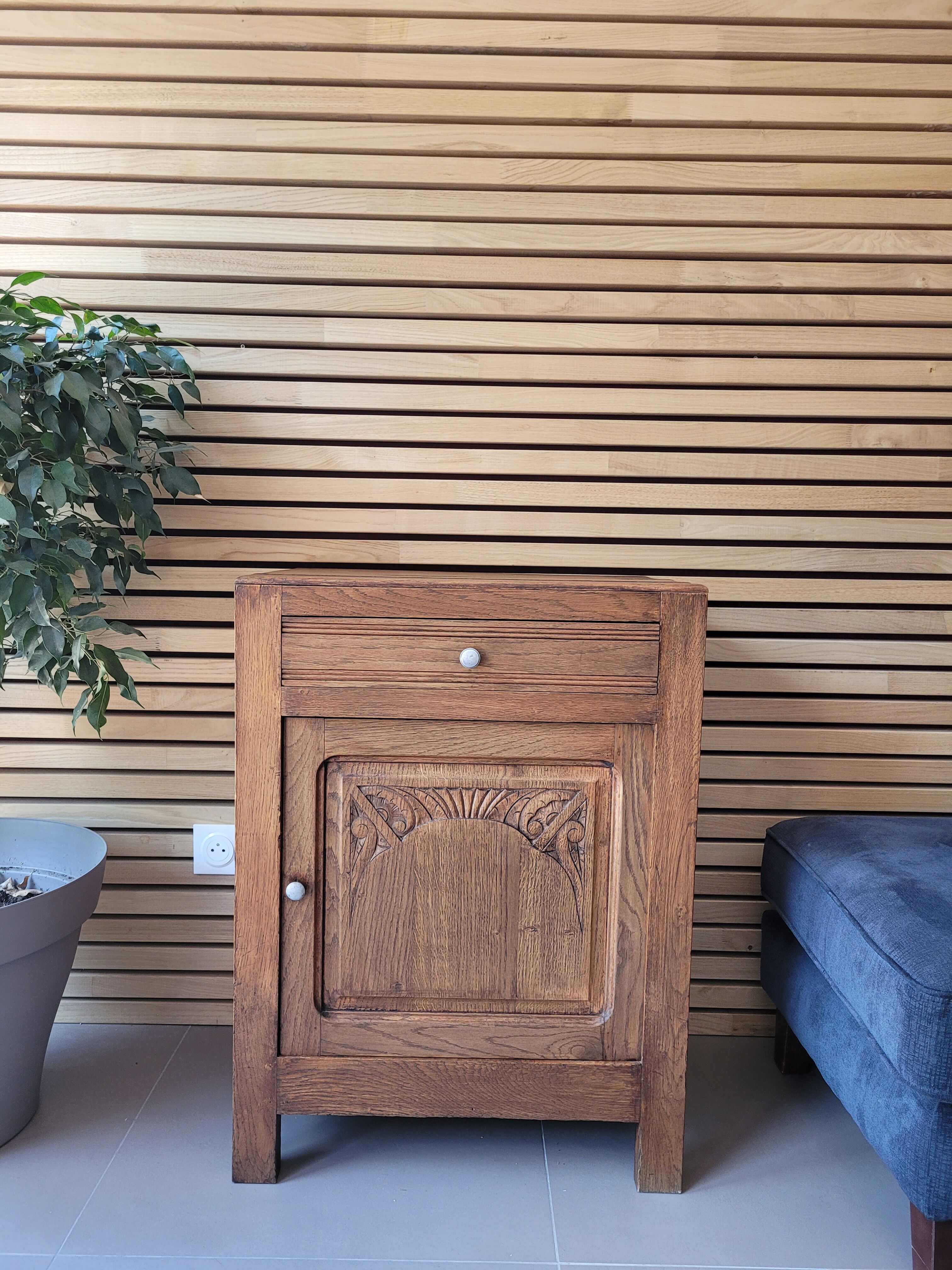 Vintage solid oak jam maker