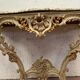 Carved console Louis XV style painted and gilded wood XX century