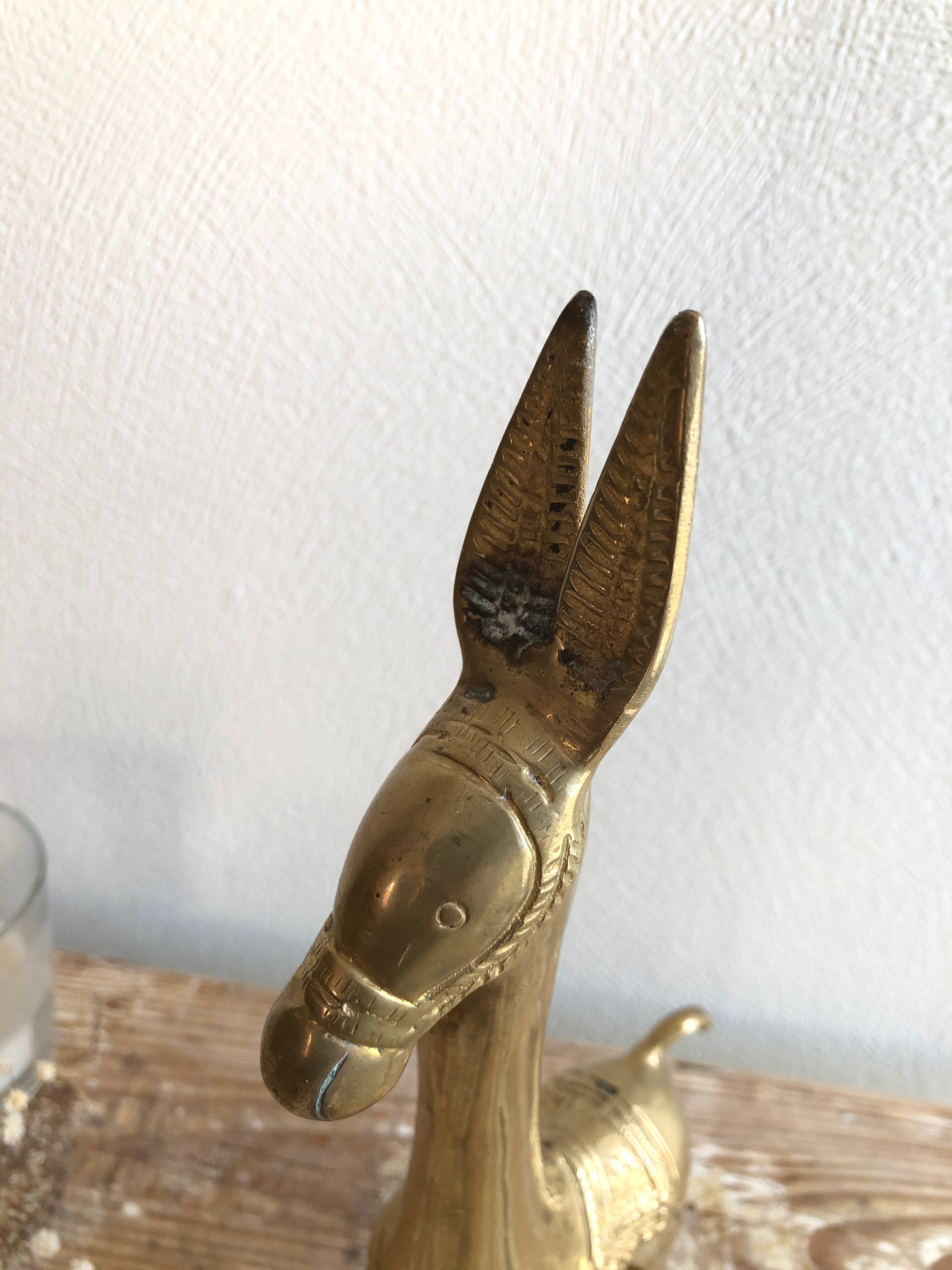 Brass donkey figurine
