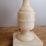 Large vintage-marble alabaster lamp - 60s