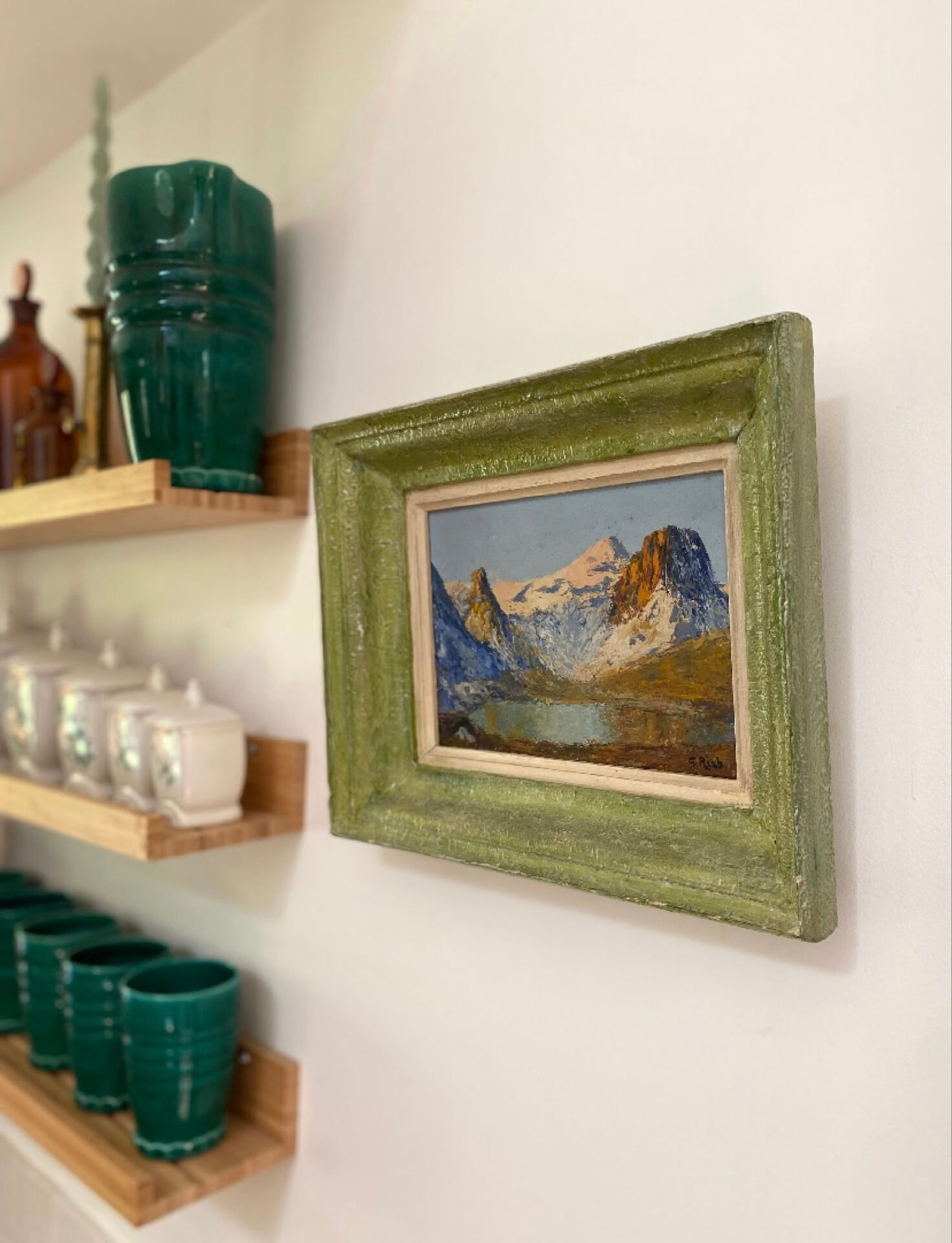 Oil Painting on Panel - "The Lake of Tignes" by Georges REEB - Savo