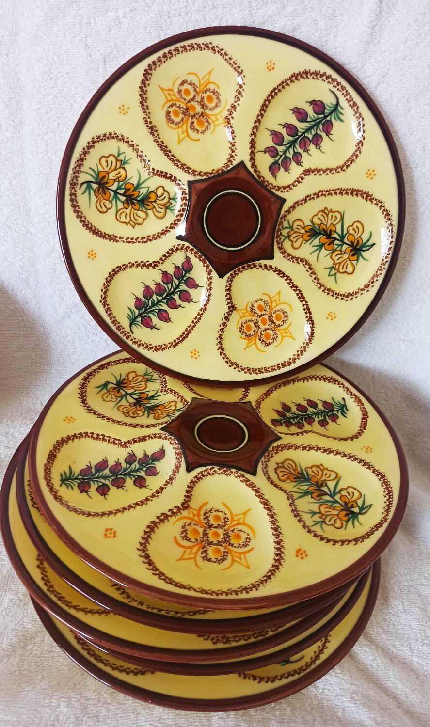 Oyster platter and 6 plates