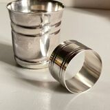 Silver-plated glass and napkin ring by UDNER