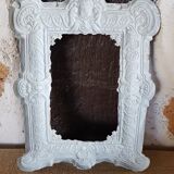 Small old frame in repelled brass patinated white