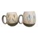 Set of two ceramic mugs signed Yvon ROY.