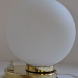 Brass lamp 50s opaline