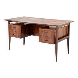 Bureau de direction danois vintage du milieu du siècle en magnifique palissandre. Style vintage/moderne
