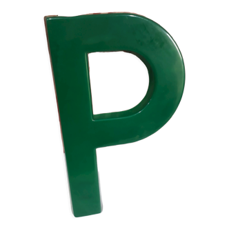 Green plastic sign letter