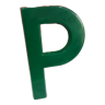Green plastic sign letter