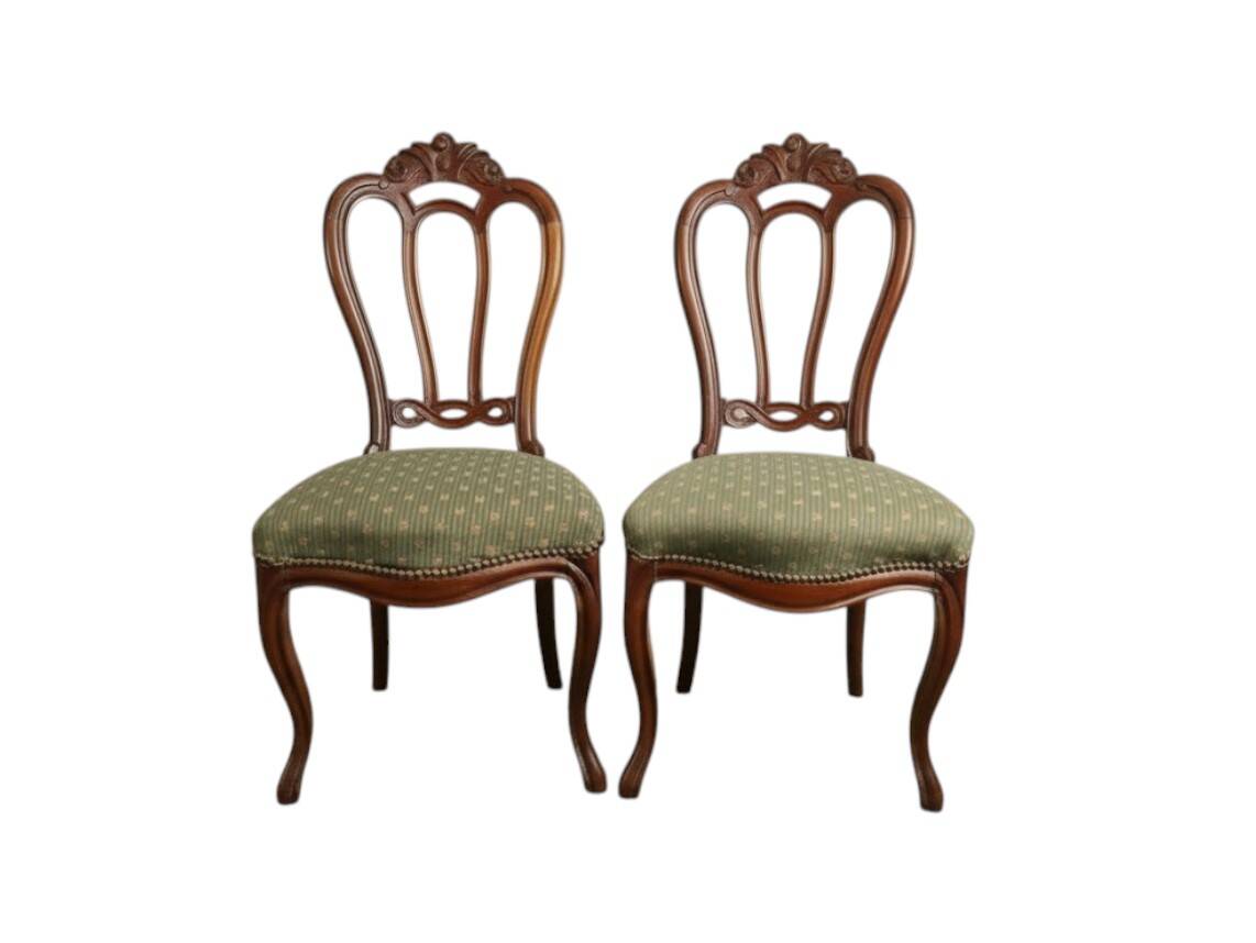 Paire de chaises en acajou époque Napoléon III fin XIXème